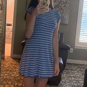 Blue and White striped dress
